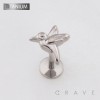 HUMMINGBIRD CHARM TOP THREADLESS PUSH IN ASTM F136 IMPLANT GRADE TITANIUM LABRET SET
